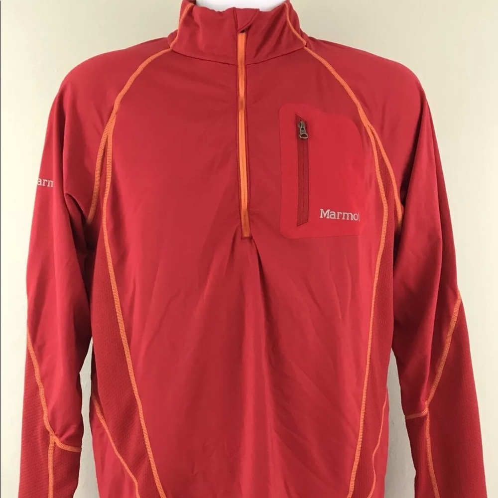 Marmot running 1/2 zip pullover w/thumb holes